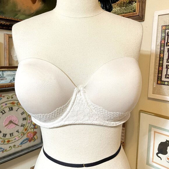 Torrid White Bombshell Everyday Strapless Push-Up Bra 40DD NO STRAPS - Picture 2 of 5